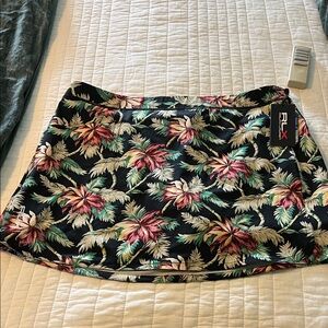 Ralph Lauren A-Line Skirt - Black and Pink Floral